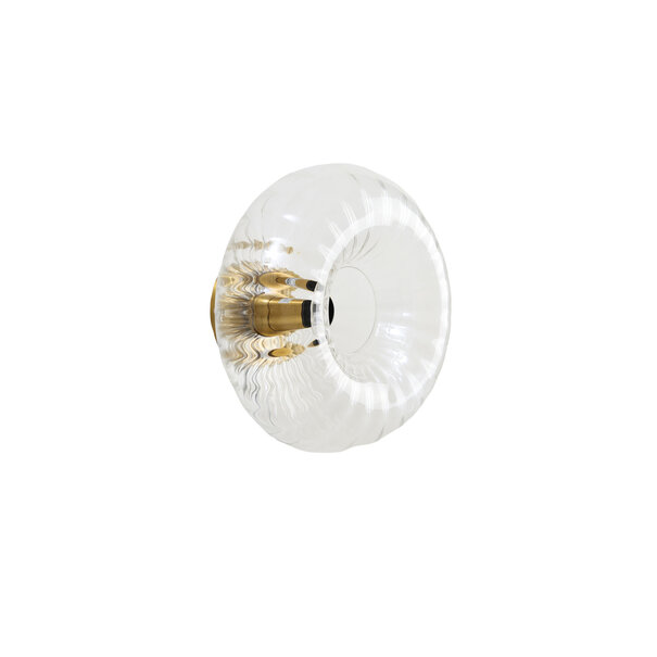 Light en Living Wandlamp Ø30 cm MASHA glas helder+goud