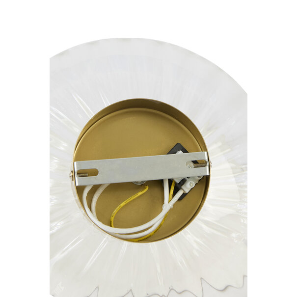 Light en Living Wandlamp Ø30 cm MASHA glas helder+goud