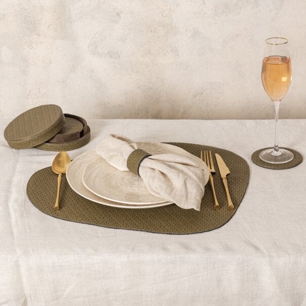 PTMD Placemat  Delcia Groen vegan leer