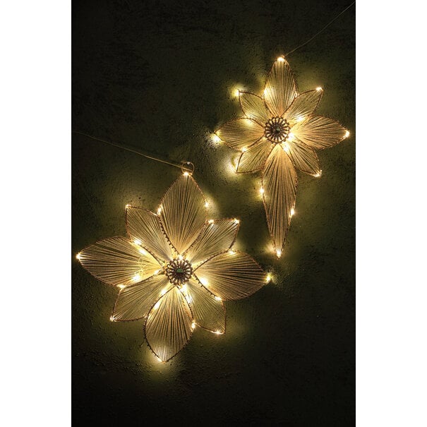 PTMD LED Decoratiebloem Madeline Crème – 36 x 40 cm