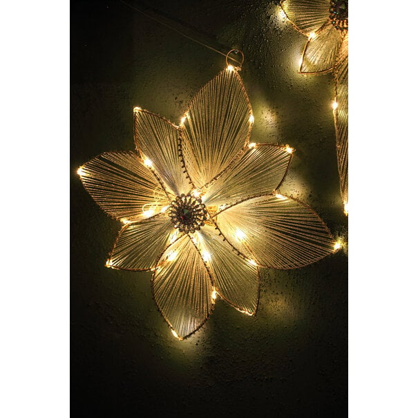 PTMD LED Decoratiebloem Madeline Crème – 36 x 40 cm