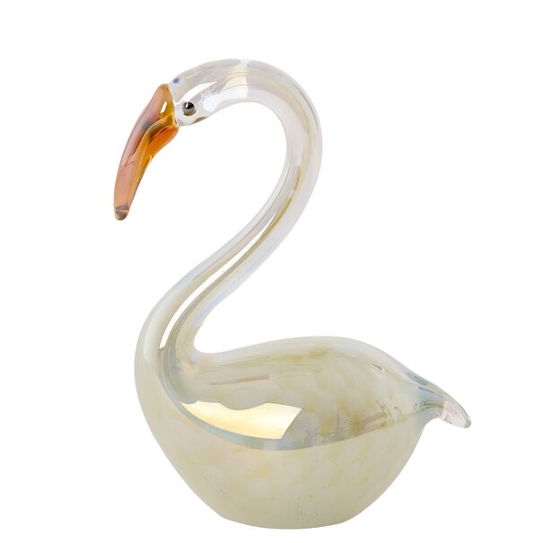 Light en Living Ornament 12x7x17 cm SWAN glas crème