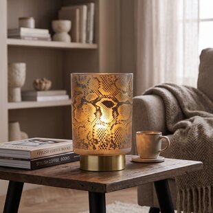 Tafellamp LEOPARD Glas Lichtgrijs klein