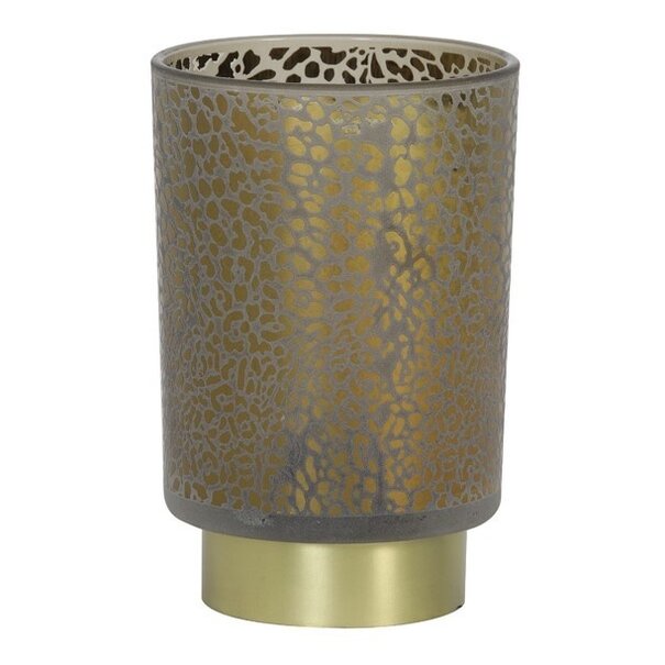 Light en Living Tafellamp LEOPARD Glas Lichtgrijs klein - Stijlvolle Glazen Verlichting