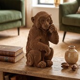 Ornament Aap velvet Bruin