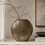 Vaas deco 50x15x50 cm SKELD antiek brons