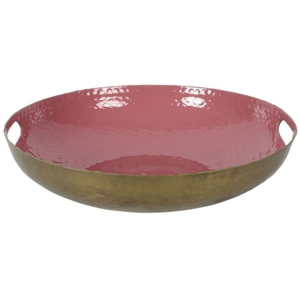 Countryfield Dienblad Madras oud roze - Sfeervol dienblad en fruitschaal