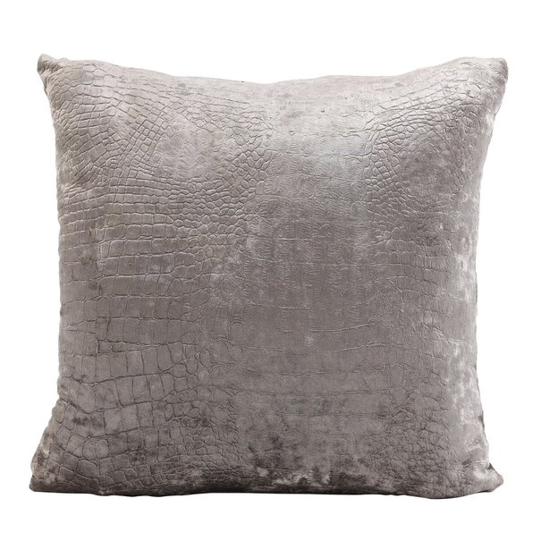 Light en Living Sierkussen BOCANDA 45x45 cm - Zilver of Taupe met Croco-look
