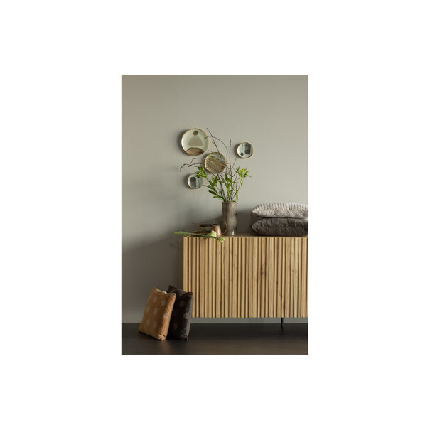 Woood Riv Kussen Fluweel Espresso 45x45cm