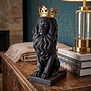 Ornament Lion KING zwart/goud - Stoer woonaccessoire