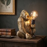 Tafellamp 26x25x38 cm ELTON THE GORILLA goud