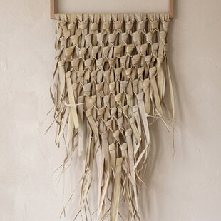 Wandornament 45x55 cm KATIOLA palm blad ruit