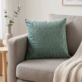 Kussen 45x45 cm HARPY donker mint groen - Light & Living