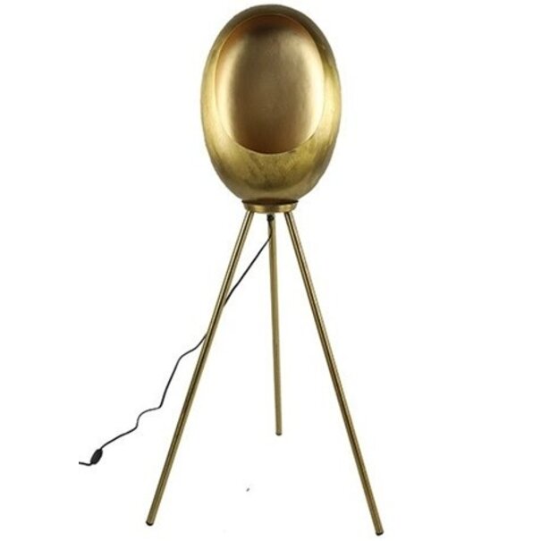 Countryfield Vloerlamp E27 Eggy goud - Industrieel Design