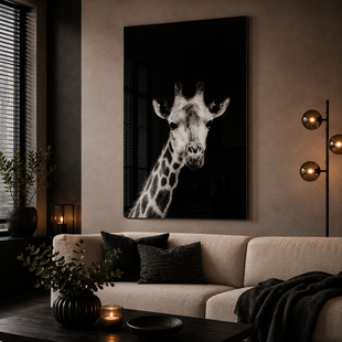 Schilderij Mocambo zwart rechthoek 80 x 120 cm