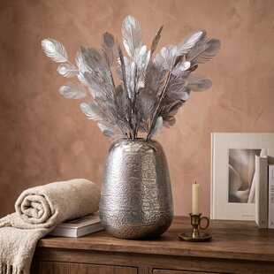 Ornament Pauwenveer Platinum 76 cm