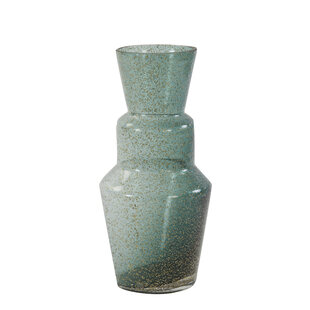 Vaas TROSMU glas donker groen-goud Ø14,5x31,5 cm