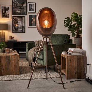 Vloerlamp E27 Eggy Antiek Koper
