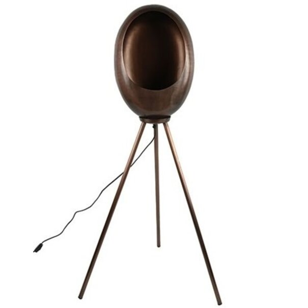 Countryfield Industriële Vloerlamp E27 Eggy in Antiek Koper