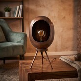 Tafellamp E27 Eggy S Antiek Koper - Industrieel Design
