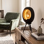 Industriële Tafellamp E27 Eggy Zwart/Goud op Pootjes - Sfeervolle Verlichting