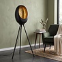 Staande lamp E27 Eggy zwart goud van Countryfield