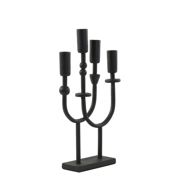 Light en Living Kandelaar 4L 23x6x39 cm NIMARI mat  zwart