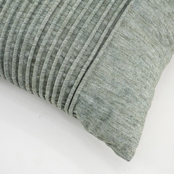 By Boo By-Boo Kussen Lineas 45x45 cm - Stijlvol groen sierkussen