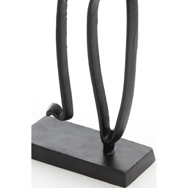 Light en Living Ornament op voet Pinguïn mat zwart - Stijlvol metalen woonaccessoire