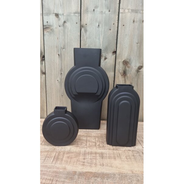 Countryfield Vaas Paige Zwart No. 2 - Stijlvolle Design Vaas