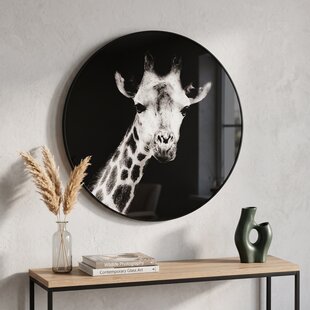 Schilderij Mocambo L zwart/wit rond