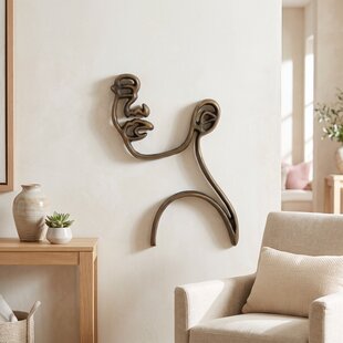 Wandornament FACE antiek  brons - 2 afmetingen