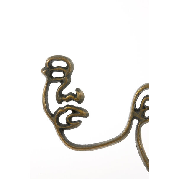 Light en Living Wandornament FACE antiek  brons - 2 afmetingen