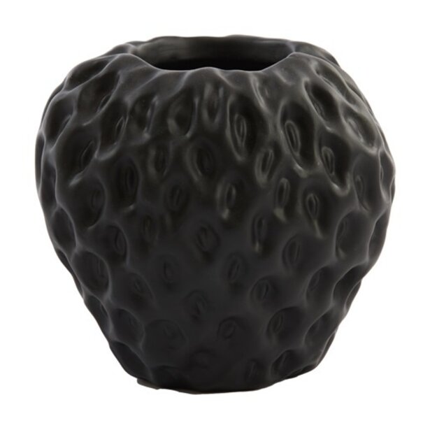 Light en Living Vaas Strawberry zwart - Unieke aardbeivormige vaas - 15x14,5x14,5 cm