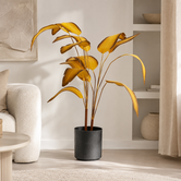 Ornament in pot Strelitzia Goud-Bruin+Zwart - 110 cm