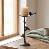 Kandelaar BIRD mat zwart 17,5x11,5x34,5 cm