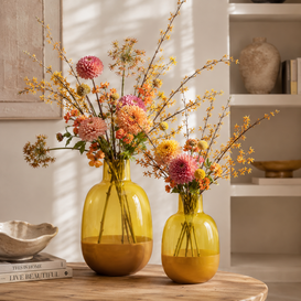 Fles 2-tone Claudia geel