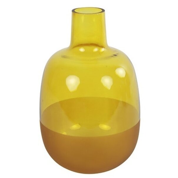 Countryfield Fles 2-tone Claudia geel - Sfeervolle vaas in 2 maten