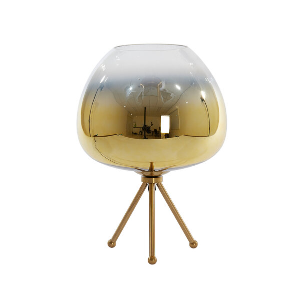 Light en Living Tafellamp MAYSON glas goud-helder Ø30x43 cm van Light & Living