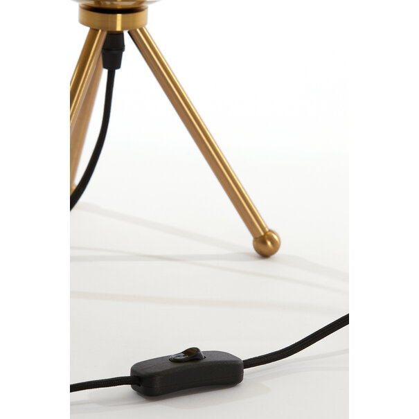 Light en Living Tafellamp MAYSON glas goud-helder Ø30x43 cm van Light & Living