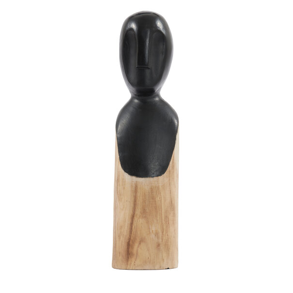 Light en Living Ornament LUMUNA hout naturel/zwart 11,5 x 12 x 41 cm