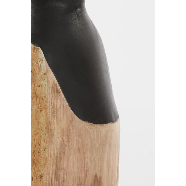 Light en Living Ornament LUMUNA hout naturel/zwart 11,5 x 12 x 41 cm
