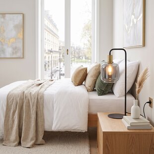 Tafellamp LEKAR Antiek Brons & Smoke Glas