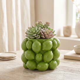 Vaas deco LEMON groen - 14 cm hoog
