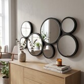 Present Time Spiegel Wall Art Zwart - 90 cm