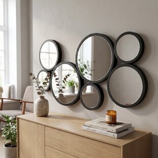 Spiegel Wall Art Zwart 90 cm