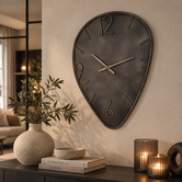 Wandklok Ringo organisch antraciet