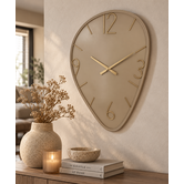 Wandklok Ringo organisch beige