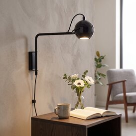 Wandlamp Camera - Zwart