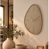 Wandklok Evia organisch beige
